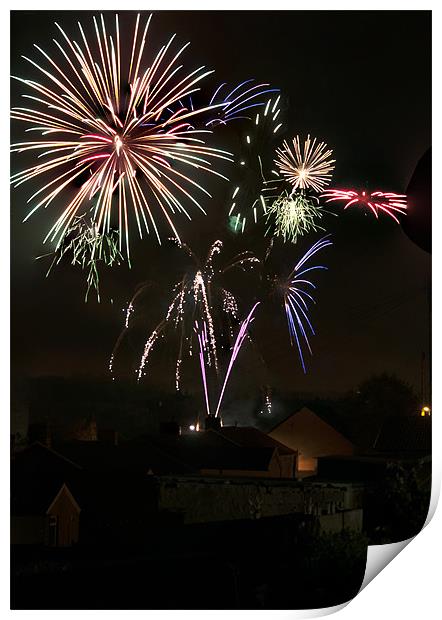Fireworks 5 Print by Steve Purnell