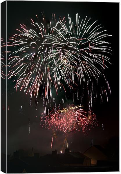 Fireworks 6 Canvas Print by Steve Purnell