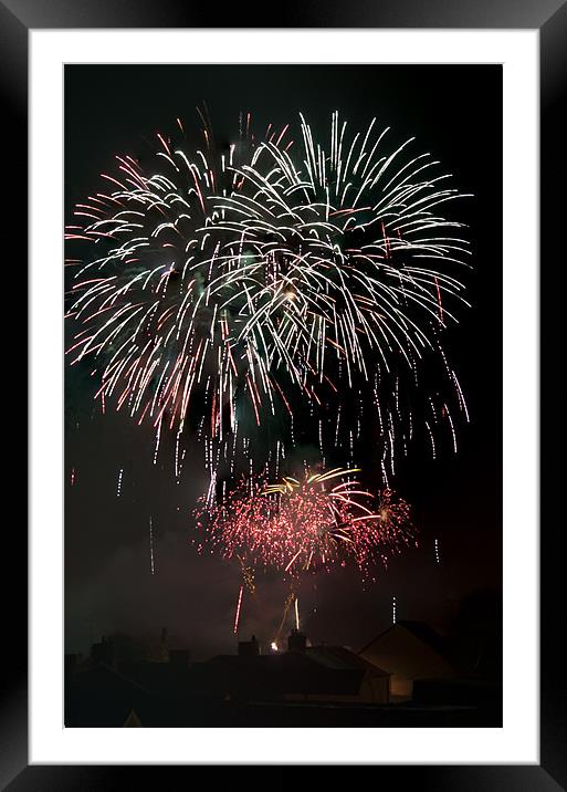 Fireworks 6 Framed Mounted Print by Steve Purnell