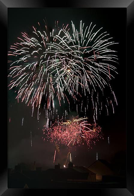 Fireworks 6 Framed Print by Steve Purnell