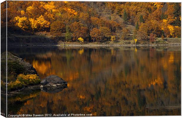 Autumn Reflections Canvas Print by Mike Dawson