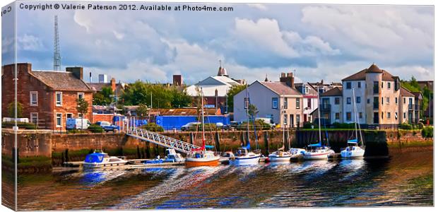Ayr Slip And Harbour Canvas Print by Valerie Paterson