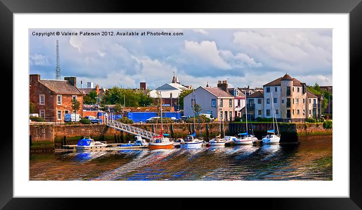 Ayr Slip And Harbour Framed Mounted Print by Valerie Paterson