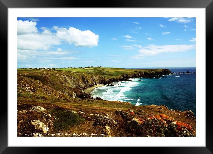 Cornish Coast Framed Mounted Print by Sarah George