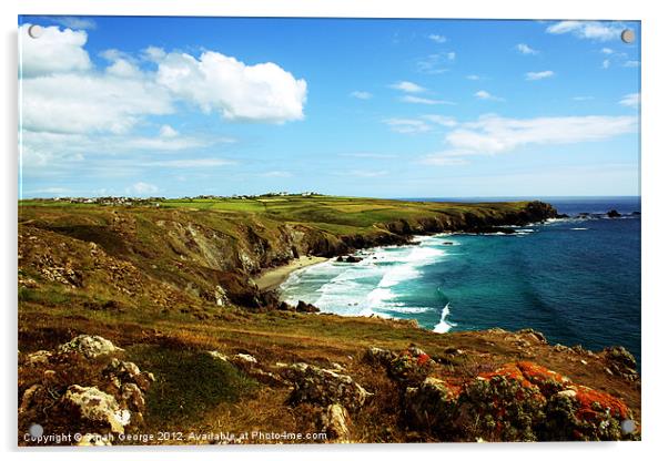Cornish Coast Acrylic by Sarah George