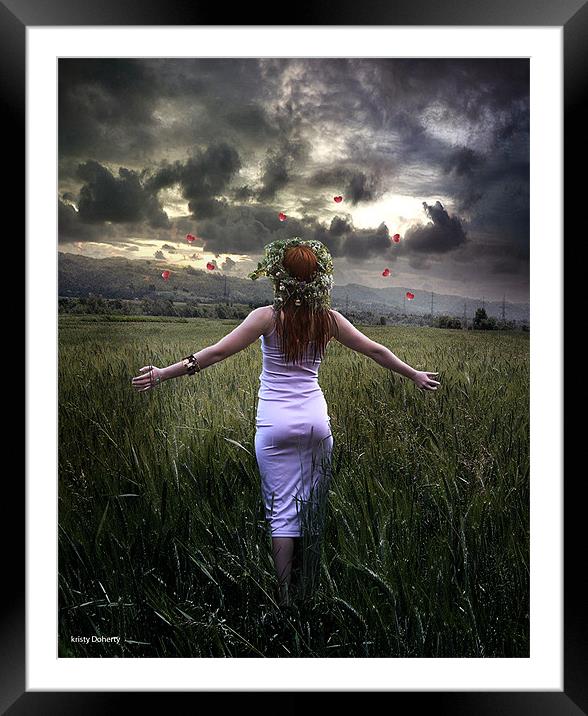 Blowing in the wind Framed Mounted Print by kristy doherty