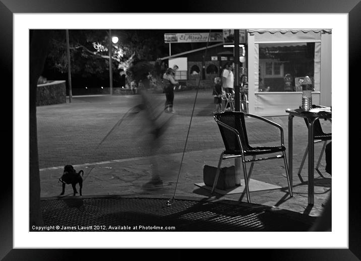 Street Night Scene Tenerife Framed Mounted Print by James Lavott