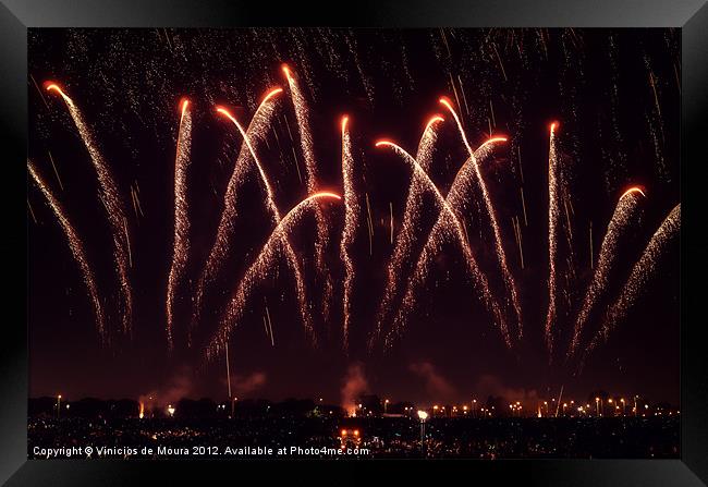 Blackheath Fireworks Framed Print by Vinicios de Moura