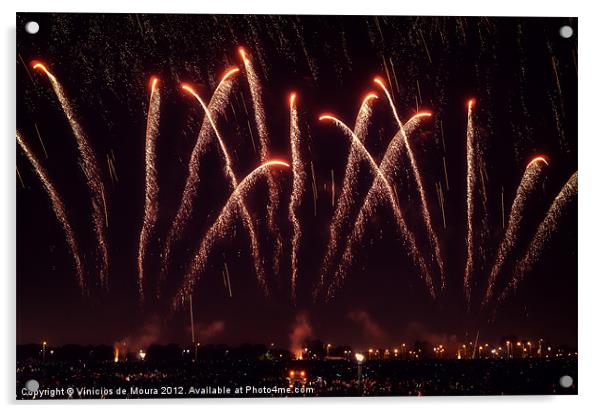 Blackheath Fireworks Acrylic by Vinicios de Moura