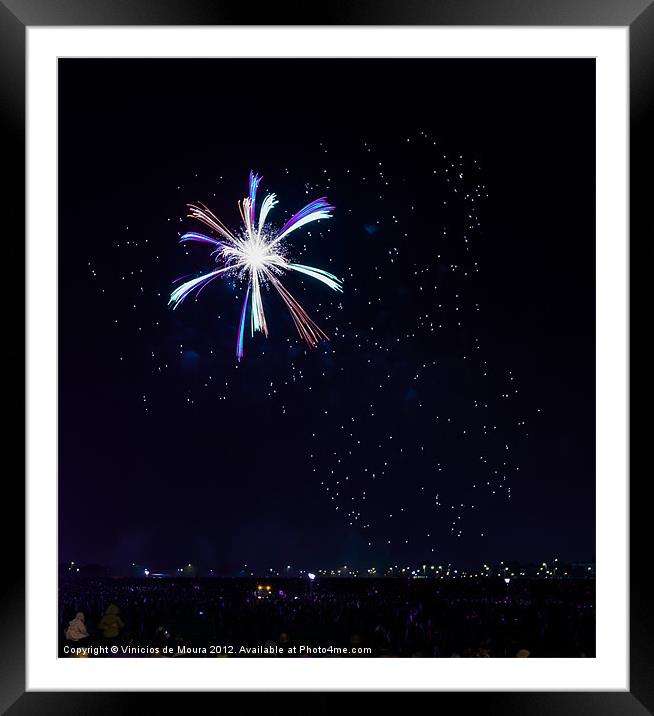 Blackheath Fireworks Framed Mounted Print by Vinicios de Moura