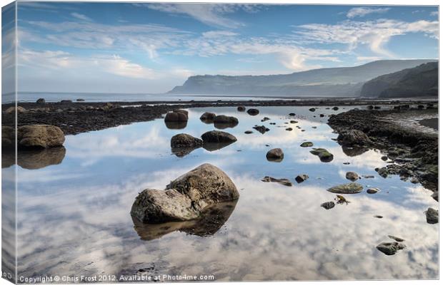 Robin Hood's Bay Reflections Canvas Print by Chris Frost