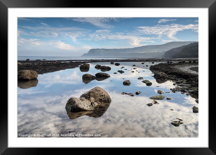 Robin Hood's Bay Reflections Framed Mounted Print by Chris Frost