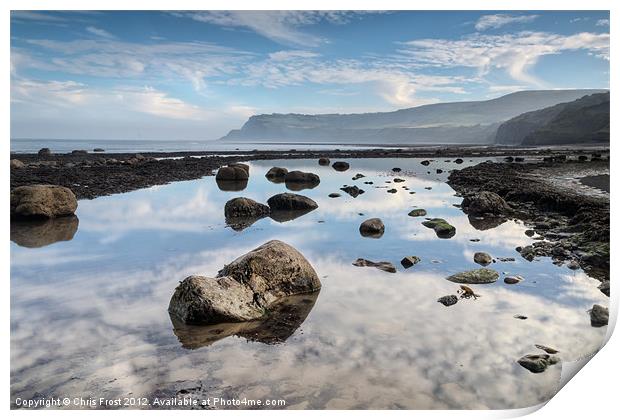 Robin Hood's Bay Reflections Print by Chris Frost