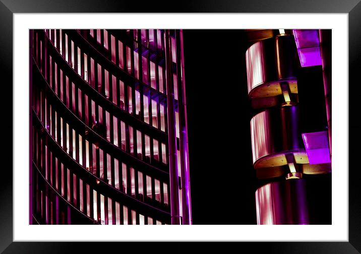 Willis Group and Lloyd's of London Abstract Framed Mounted Print by David Pyatt