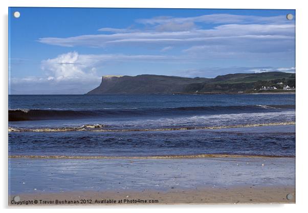 Ballycastle Beach Acrylic by Trevor Buchanan