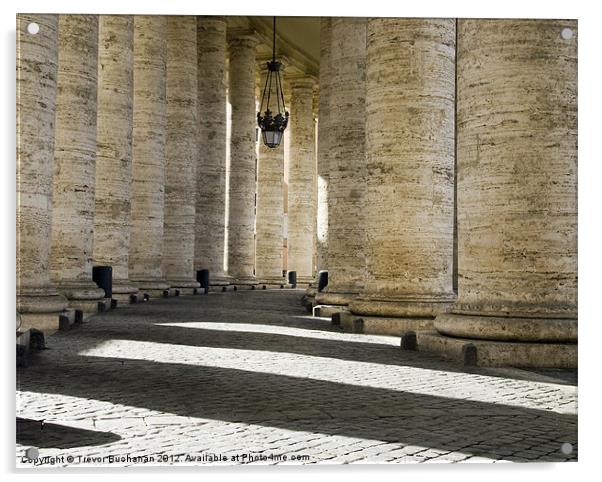 Bernini`s Colonnade Acrylic by Trevor Buchanan