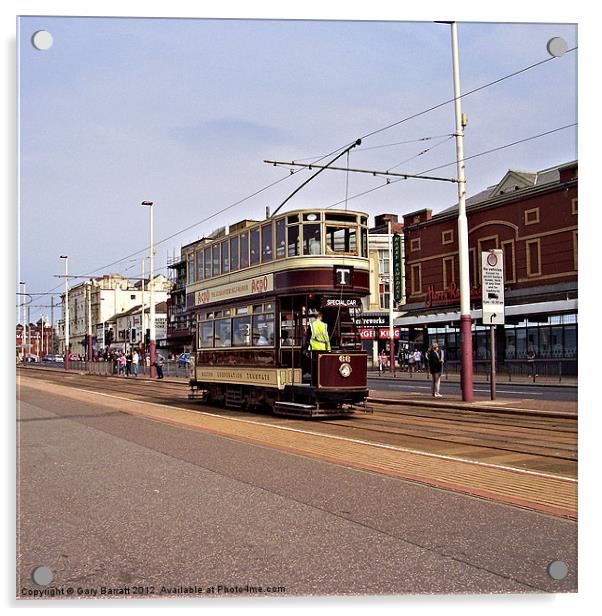 Bolton 66 Tram Blackpool 2007 Acrylic by Gary Barratt