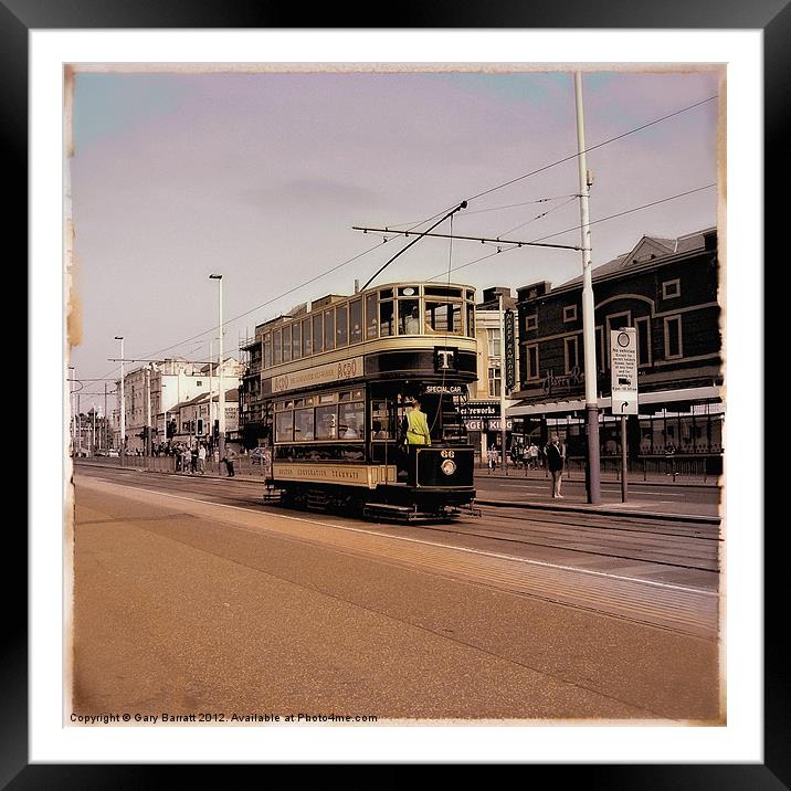 Bolton 66 Blackpool Retro Look. Framed Mounted Print by Gary Barratt