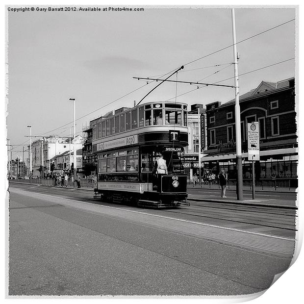 Bolton 66 Tram Monochrome. Print by Gary Barratt