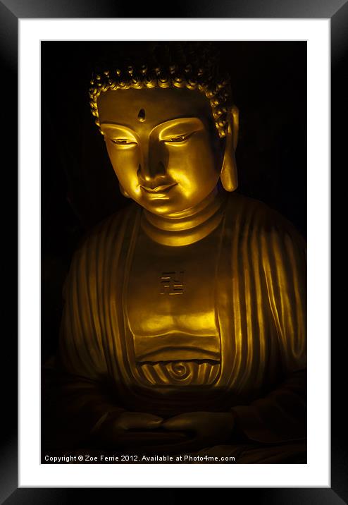Buddha Framed Mounted Print by Zoe Ferrie