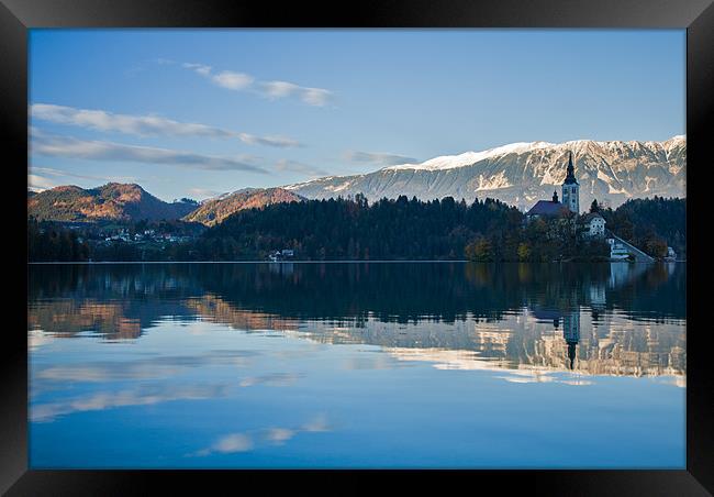 Evening at Lake Bled Framed Print by Ian Middleton