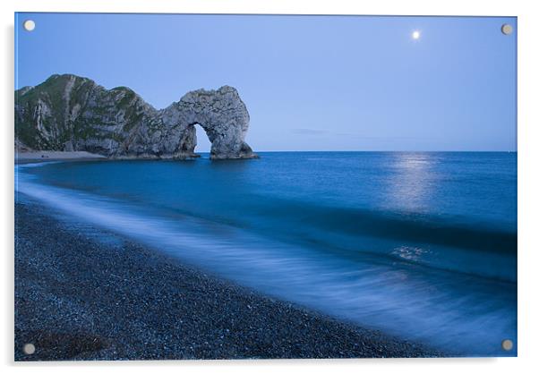 Moonlit bay Acrylic by Ian Middleton