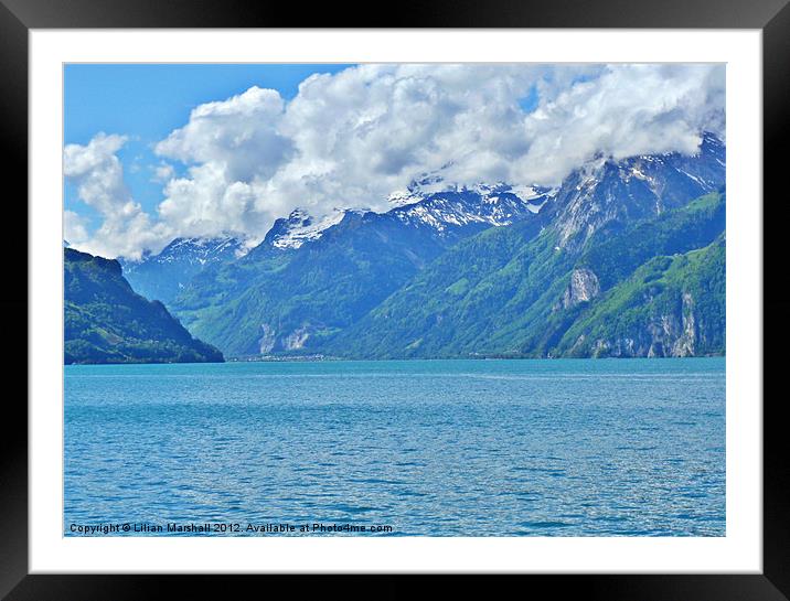 Lake Lucerne Framed Mounted Print by Lilian Marshall