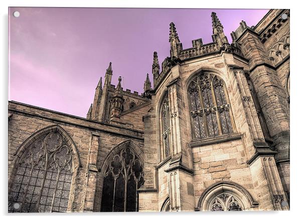 Hereford Cathedral Acrylic by Catherine Joll