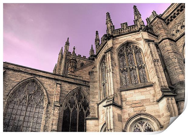 Hereford Cathedral Print by Catherine Joll