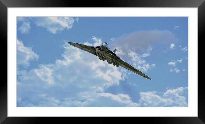 Vulcan Bomber Framed Mounted Print by paul lewis
