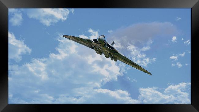 Vulcan Bomber Framed Print by paul lewis