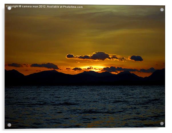 Nevis Sunrise Acrylic by camera man