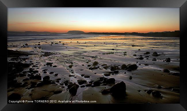 Sunrise in Aughris Head beach, Co Sligo, Ireland Framed Print by Pierre TORNERO