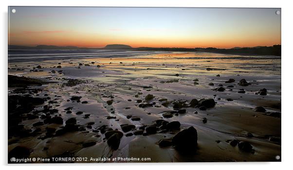 Sunrise in Aughris Head beach, Co Sligo, Ireland Acrylic by Pierre TORNERO