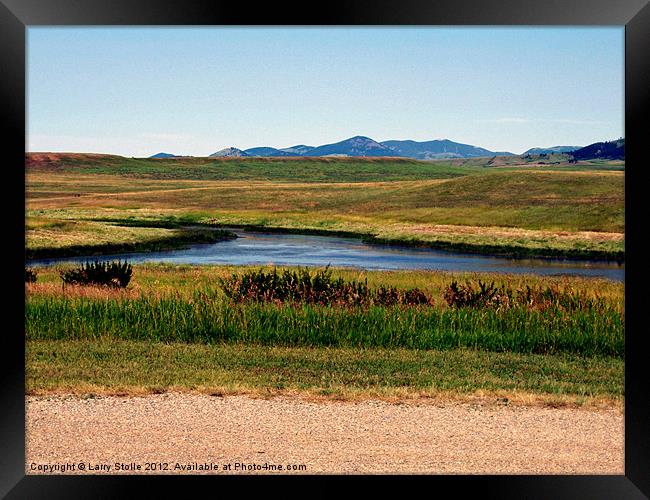 MONTANA IN THE SUMMER Framed Print by Larry Stolle