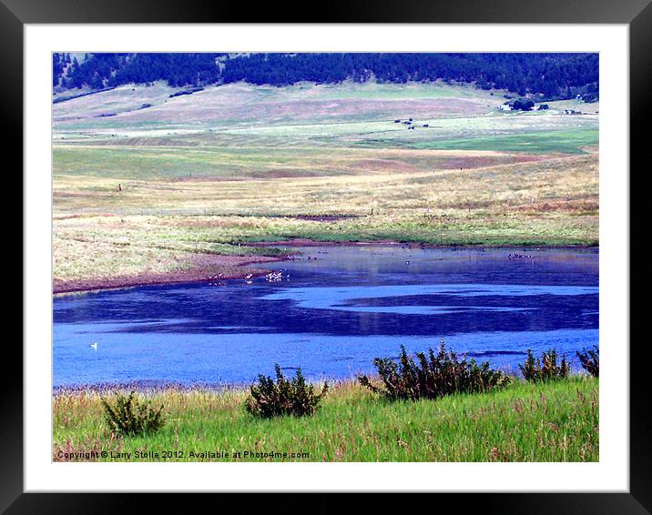 MONTANA RANCH Framed Mounted Print by Larry Stolle