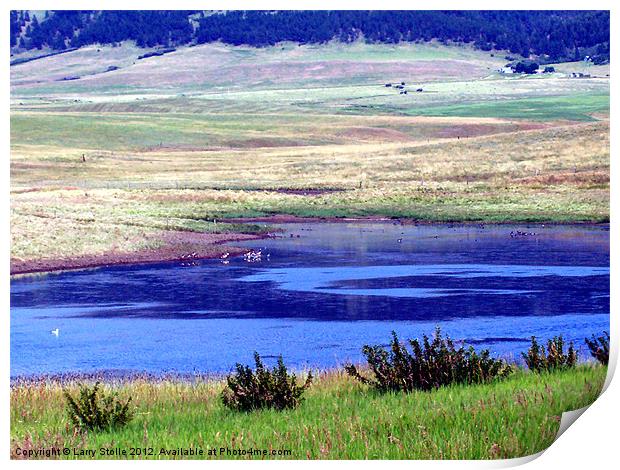 MONTANA RANCH Print by Larry Stolle