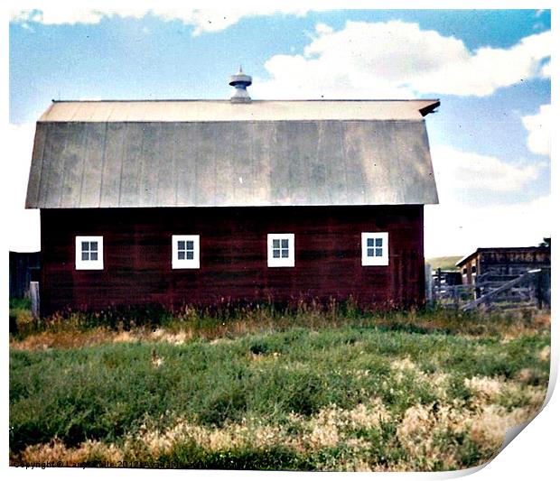 RED BARN Print by Larry Stolle