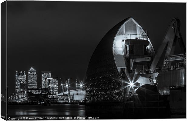 London Docklands Skyline Canvas Print by Dawn O'Connor