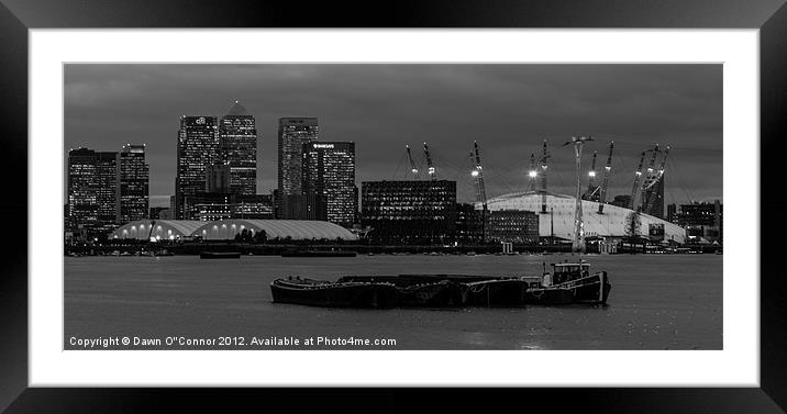 London City Skyline Framed Mounted Print by Dawn O'Connor