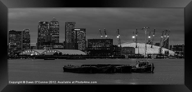 London City Skyline Framed Print by Dawn O'Connor