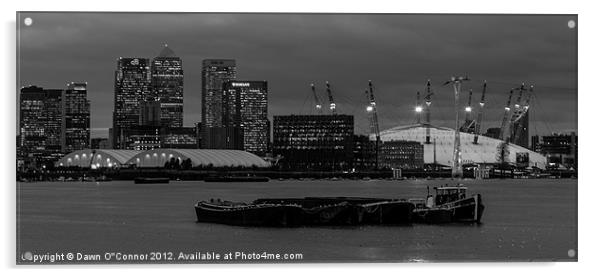 London City Skyline Acrylic by Dawn O'Connor