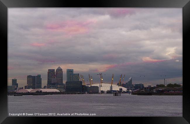 London Skyline Sunset Framed Print by Dawn O'Connor