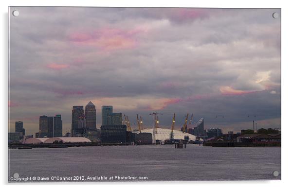 London Skyline Sunset Acrylic by Dawn O'Connor