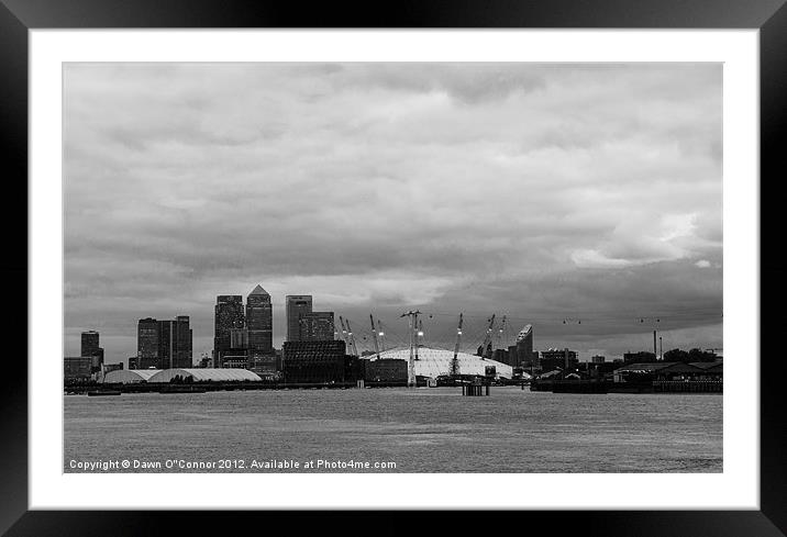 London City Skyline Framed Mounted Print by Dawn O'Connor