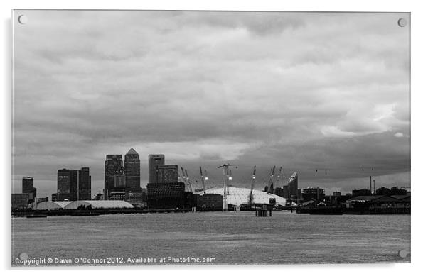 London City Skyline Acrylic by Dawn O'Connor