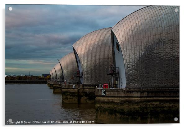 Thames Barrier Acrylic by Dawn O'Connor