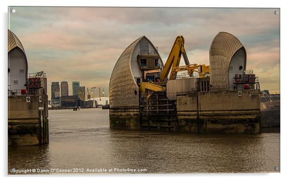 Thames Barrier Acrylic by Dawn O'Connor