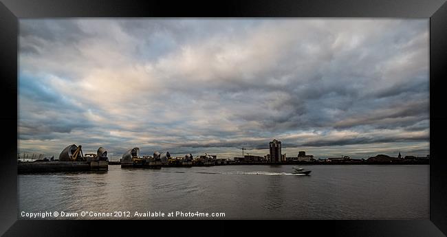 Thames Barrier Framed Print by Dawn O'Connor