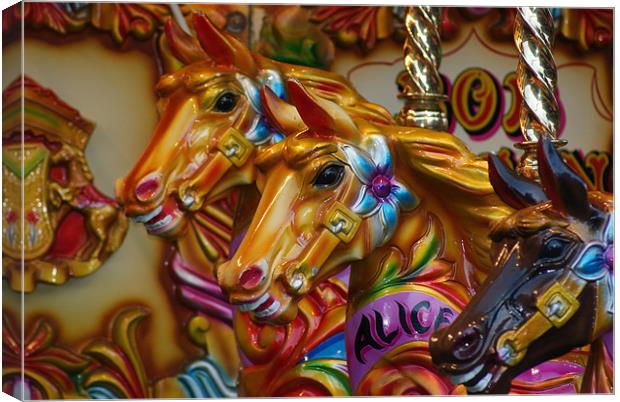 The Carousel Canvas Print by Michelle Bonsor